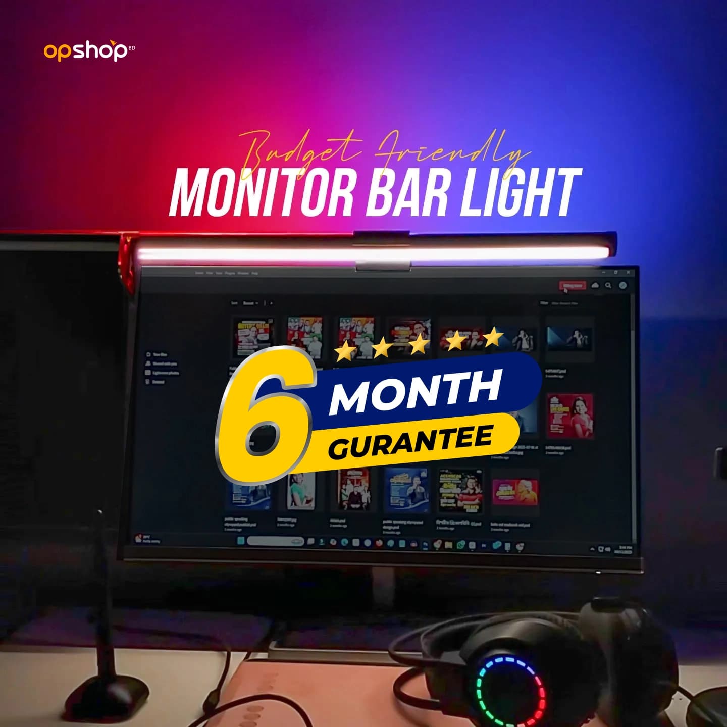 Premium Monitor Bar Light – 6 Month Warranty