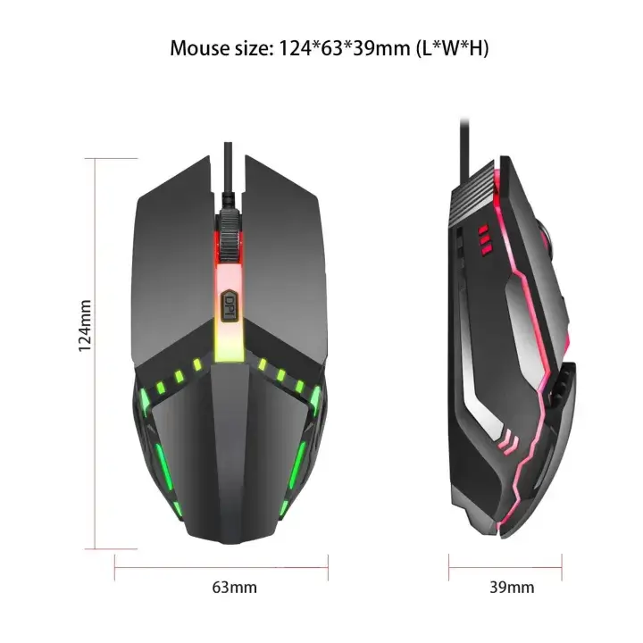 Smart RGB Gaming Mouse - 7 Color Backlit view 2