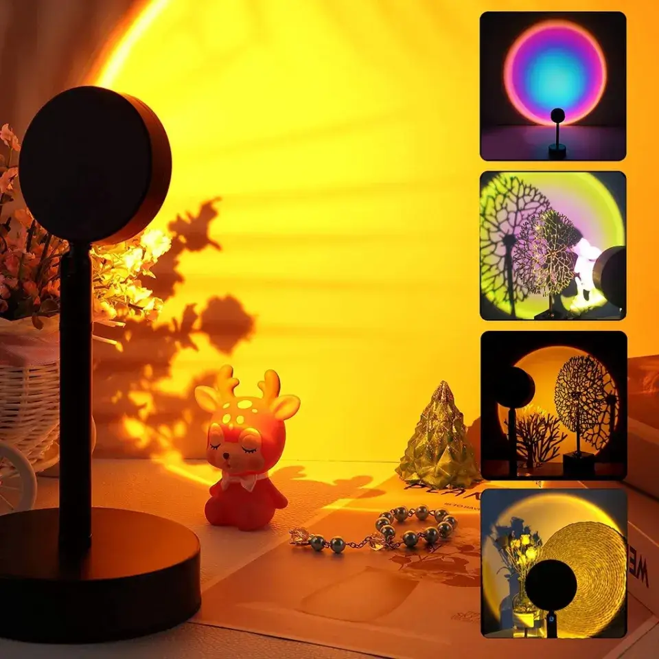 Sunset Lamp Atmosphere Light – USB Powered Romantic Projection Lamp